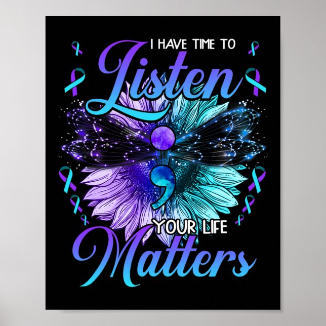 Affiche Avoir le temps d'écouter la sensibilisation à la p (Devant)