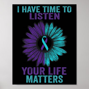 Affiche Avoir le temps d'écouter la sensibilisation à la p