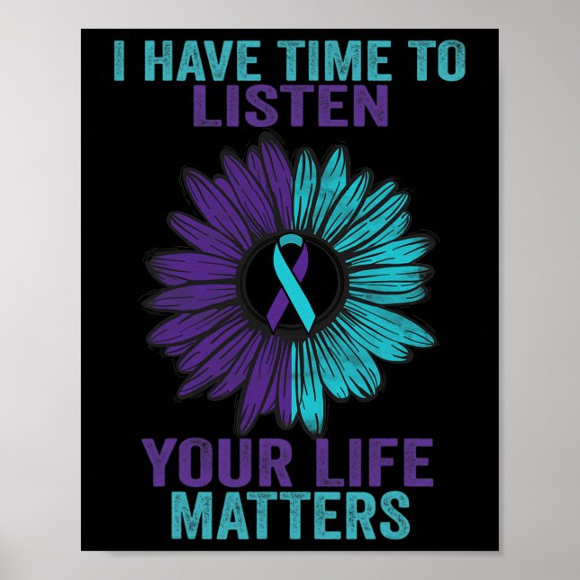 Affiche Avoir le temps d'écouter la sensibilisation à la p (Devant)