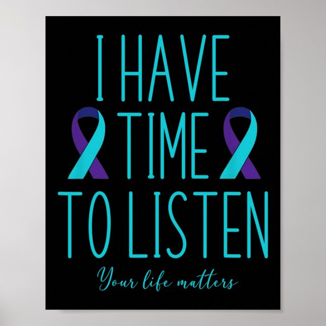 Affiche Avoir le temps d'écouter Sensibilisation au suicid (Devant)