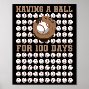 Affiche Avoir Un Bal Pour 100 Jour D'École 100E Jours Sel