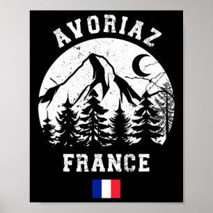 Affiche Avoriaz France Alpes Station de ski alpin Ski fran