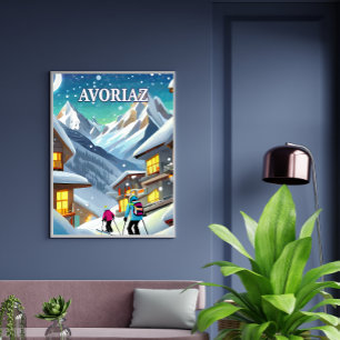 Affiche Avoriaz : Poésie Hivernale dans les Cimes Alpines