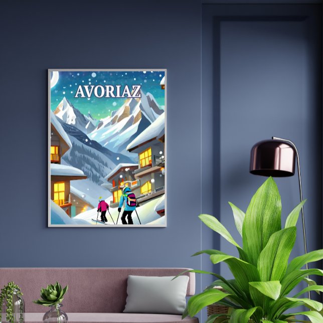 Affiche Avoriaz : Poésie Hivernale dans les Cimes Alpines (Créateur téléchargé)