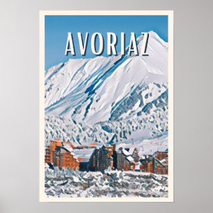 Affiche Avoriaz Station de ski 