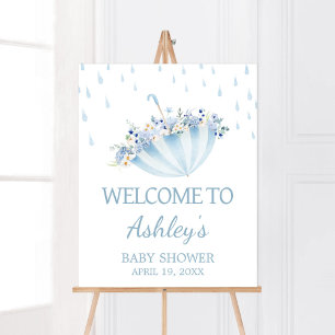Affiche Avril Douche Apporter Mai Fleurs Baby shower Bienv