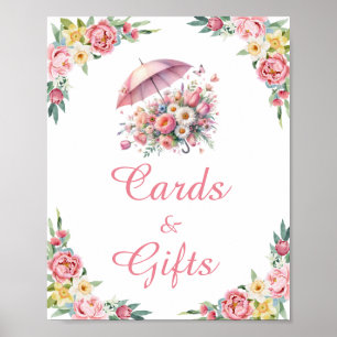 Affiche Avril Douches apporte mai Fleurs Cartes et Cadeaux