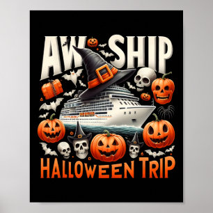 Affiche Aw Navire Halloween Voyage Happy Halloween Éffraya