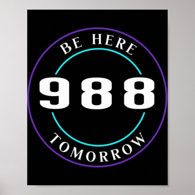 Affiche Awareness 988 Suicide Prevention  (Devant)