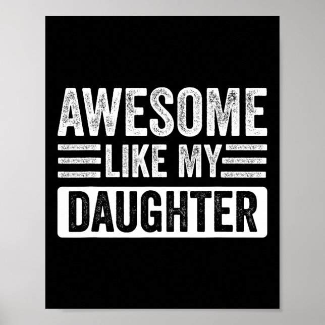 Affiche Awesome Comme Ma Fille Cadeaux Drôle Patersmos (Devant)