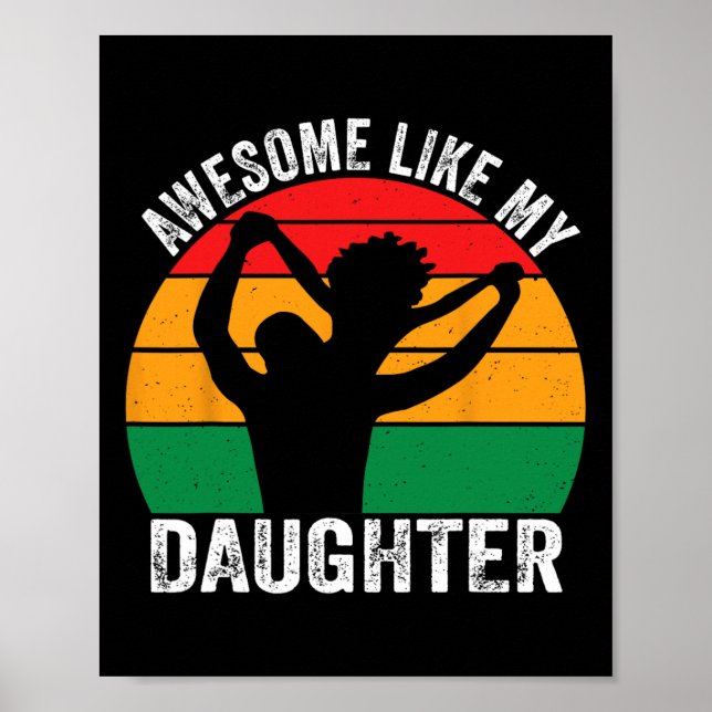 Affiche Awesome Comme Ma Fille JunetDix Black Melanin (Devant)