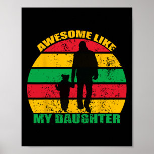 Affiche Awesome Comme Ma Fille JunetDix Black Melanin