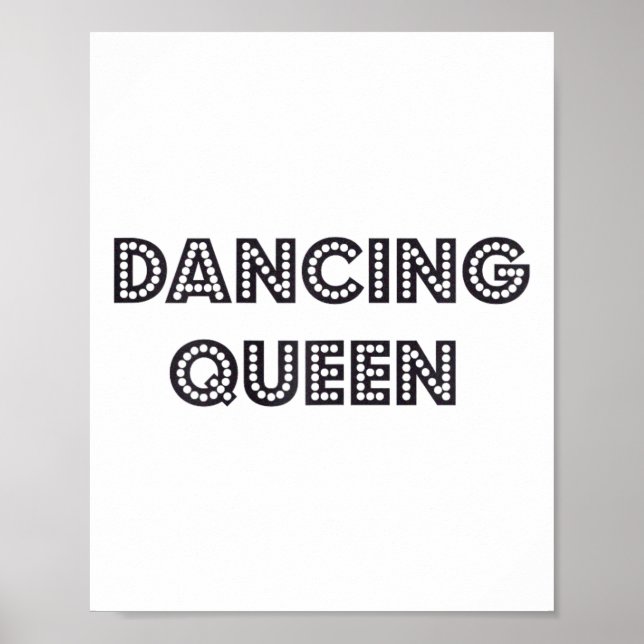 Affiche Awesome Dancing Queen 1970s Style Cadeau (Devant)