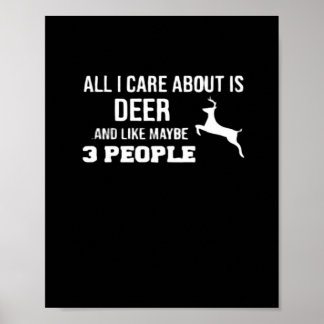 Affiche Awesome Deer Lover Minimal Retro Style