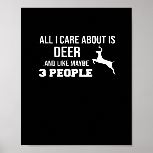 Affiche Awesome Deer Lover Minimal Retro Style (Devant)