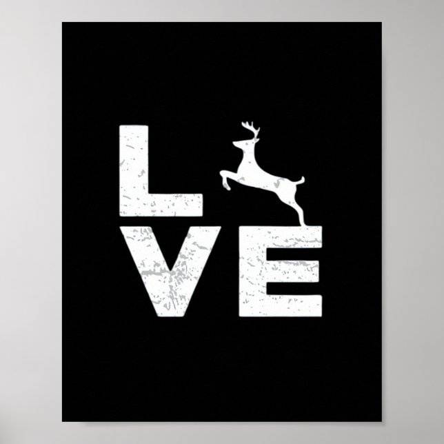 Affiche Awesome Deer Lover Trendy Aesthetic Design  (Devant)