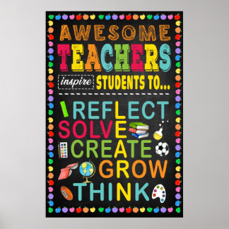 Affiche Awesome enseignant Inspire l'affiche de classe étu