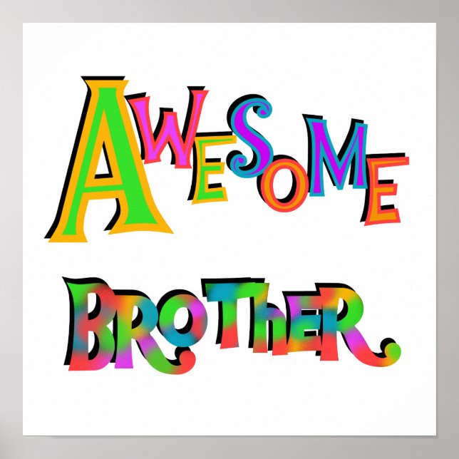 Affiche Awesome Frère T-shirts et cadeaux (Devant)