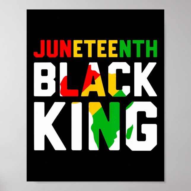 Affiche Awesome Junetdix Black King Melanin Fête des pères (Devant)