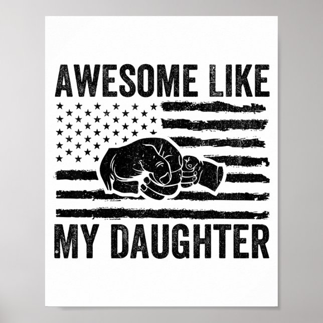Affiche Awesome Like My Daughter Men Funny Fathers Day Dad (Devant)