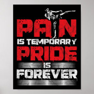 Affiche Awesome Mma La Douleur Est Temporaire Kickboxing