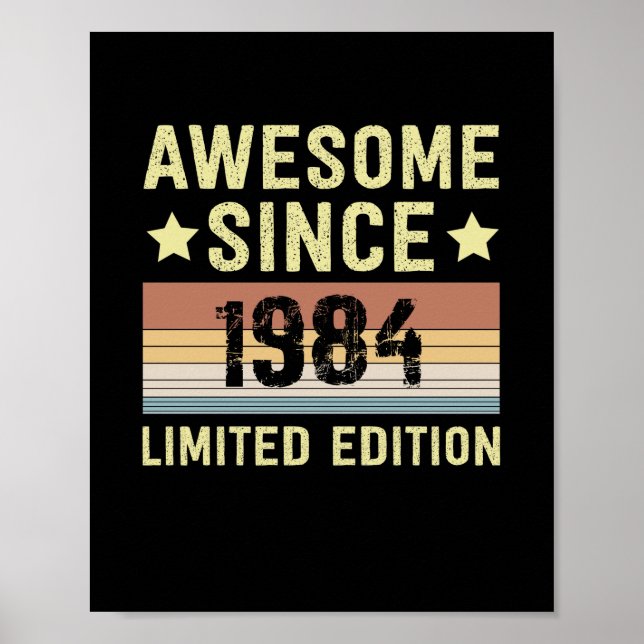 Affiche Awesome Since 1984 Birthday (Devant)