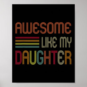 Affiche Awome Comme Ma Fille Cadeaux Hommes Papa Père Fath