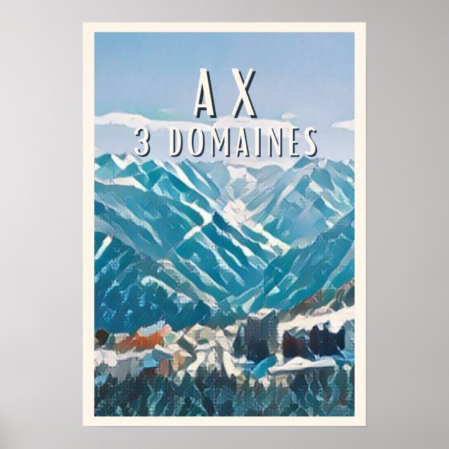 Affiche Ax 3 Domaines Station de ski (Devant)