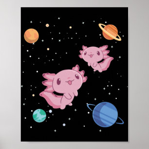 Affiche Axolotl Amateurs mignons Animaux Espace Axolotl To