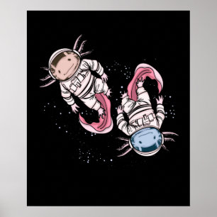 Affiche Axolotl Astronaut Cadeaux Enfants Espace Externe A