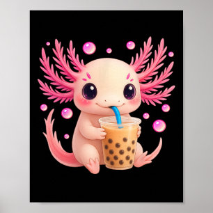Affiche Axolotl Bubble Bo Tea Anime Cute Kawaii Filles Ado