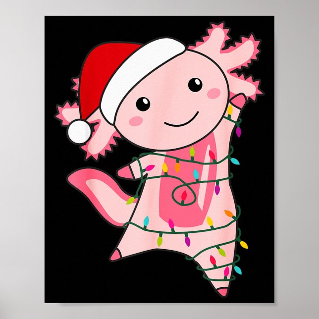 Affiche Axolotl Christmas Fairy Light Christmas Axolotl  (Devant)