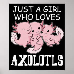 Affiche Axolotl Enfants Kawaii Axolotl Cadeaux Filles Axol