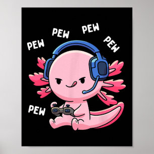 Affiche Axolotl Jeu Enfants Garçons Filles Anime Vidéo Jeu