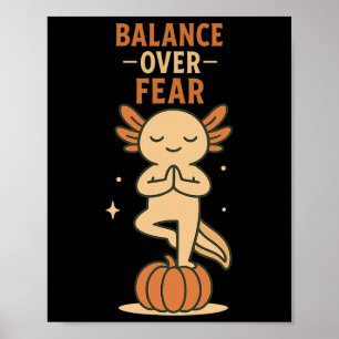 Affiche Axolotl Lance Over Fear Halloween Yoga