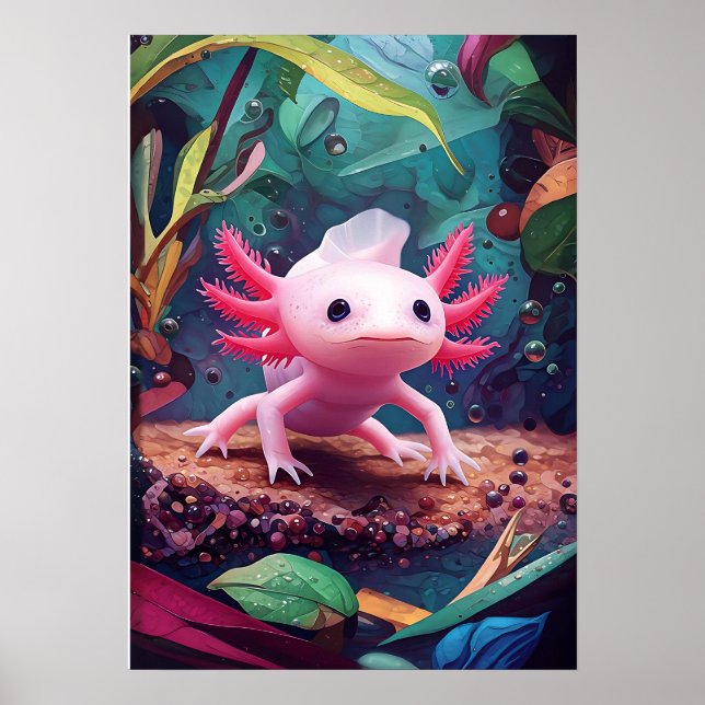 Affiche Axolotl le Rêveur sous-marin (Devant)