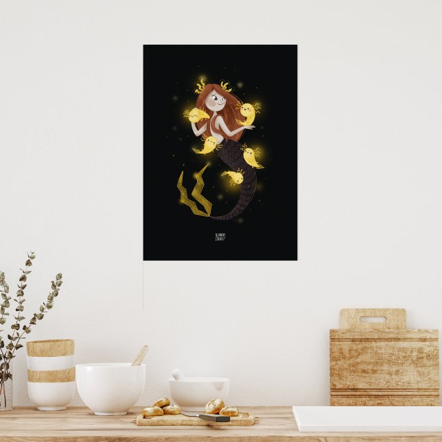 Affiche AXOLOTTES DE LUMIÈRE par Alexandra Dikaia (Cuisine)
