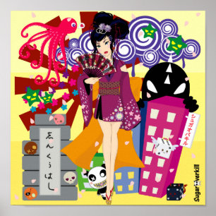 Affiche Ayaka dans la ville de Harajuku