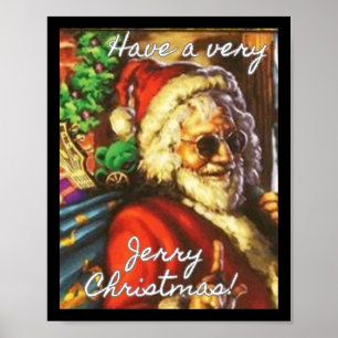 Affiche Ayez Très Joyeux Noël Garcia Père Noël Holiday