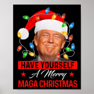 Affiche Ayez un méga Noël joyeux Santa drôle T