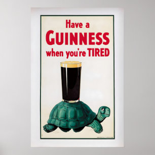 Affiche Ayez une Guinness Quand Vous êtes Fatigué Vintage