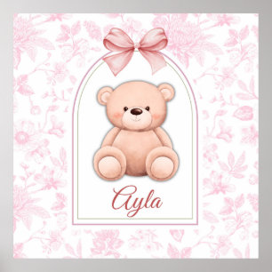 Affiche Ayla   Conception personnalisée d'ours en peluche 