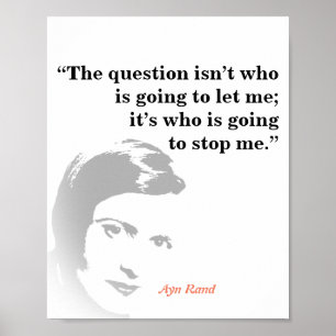 Affiche Ayn Rand Citation Sur La Question