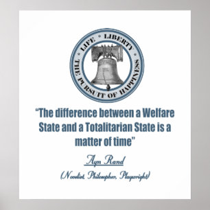 Affiche Ayn Rand cite Welfare