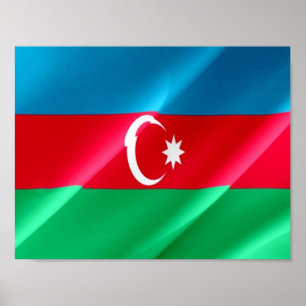 Affiche Azerbaijan - Flag Waving -