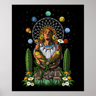 Affiche Aztec Dieu Xochipilli