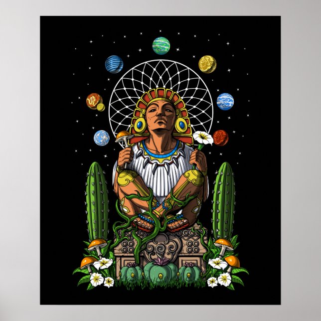 Affiche Aztec Dieu Xochipilli (Devant)