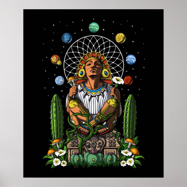 Affiche Aztec Dieu Xochipilli (Devant)