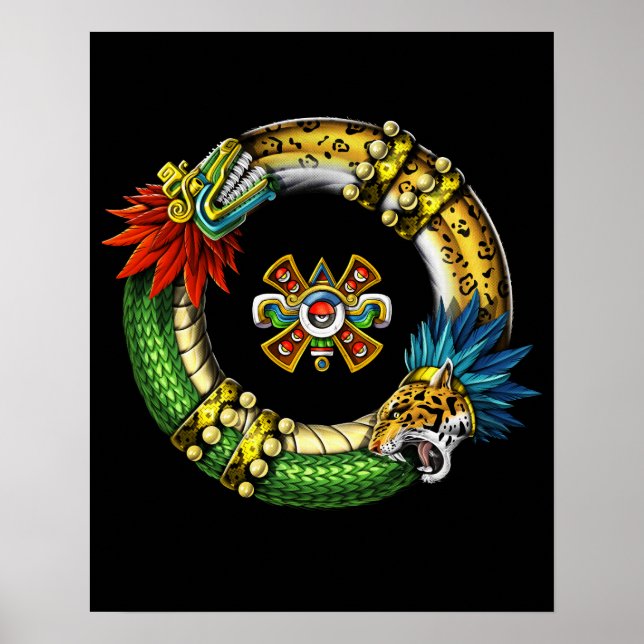 Affiche Aztec Quetzalcoatl Jaguar (Devant)