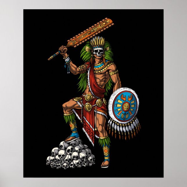 Affiche Aztec Skull Warrior (Devant)